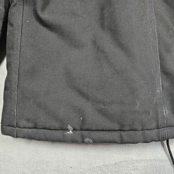 VTG Carhartt C01 Chore Coat Jacket 44 Made in USA Black Quilted Lined Distressed - Picture 15 of 16